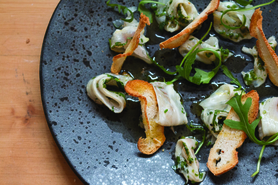 Seabass Ceviche with Aioli and Ciabatta